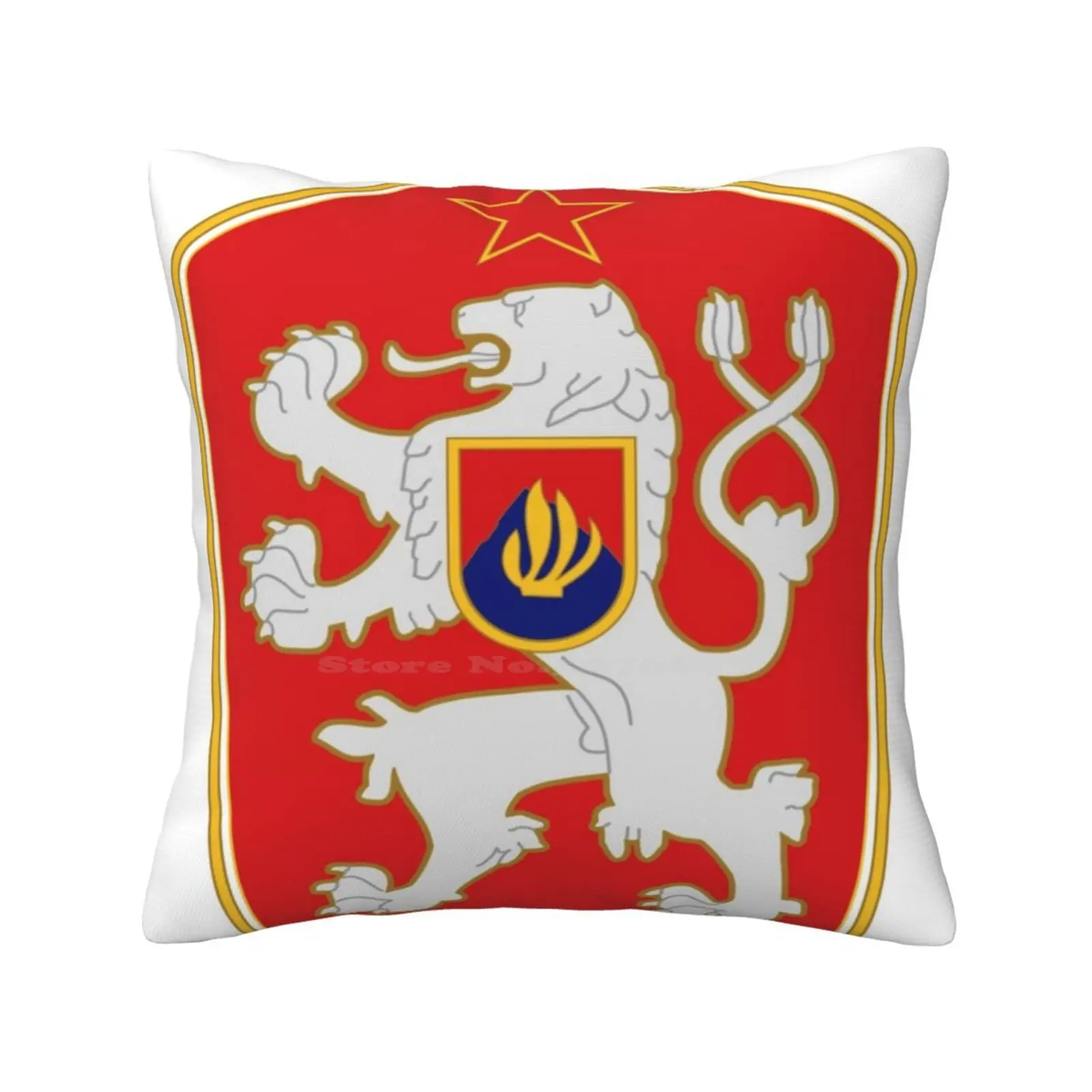 Socialist Czechoslovakia Cssr Coat Of Arms Home Sofa Car Waist Throw Pillowcase Czech Slovak Socialism Communism