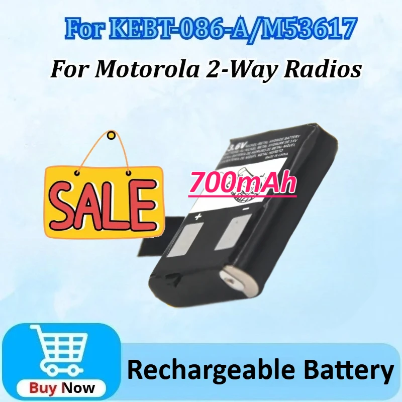 

New 3.6v 700mAh Walkie-talkie Battery for Motorola 2-Way Radios M53617 KEBT-086-C KEBT-086-B 53617 KEBT-086-A KEBT-086-D