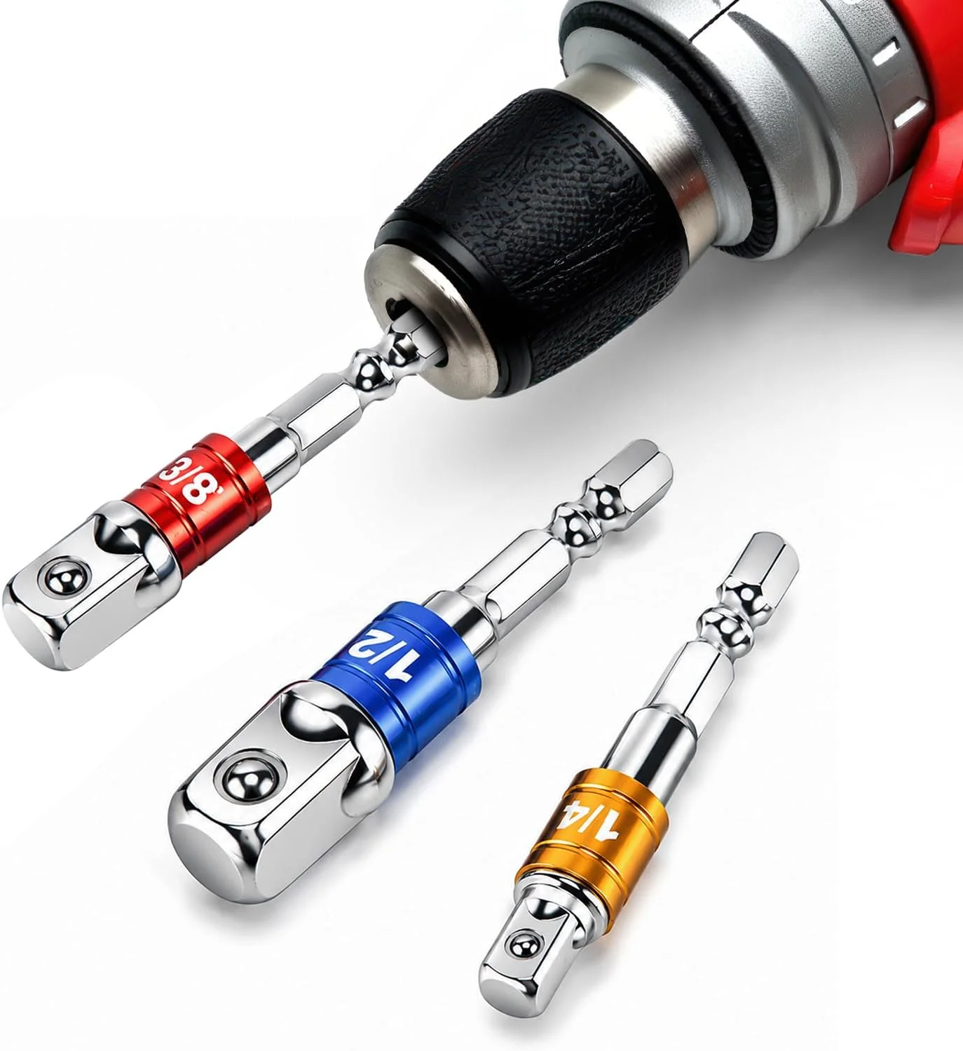 3PCS Impact Grade Socket Adapter Set - 1/4