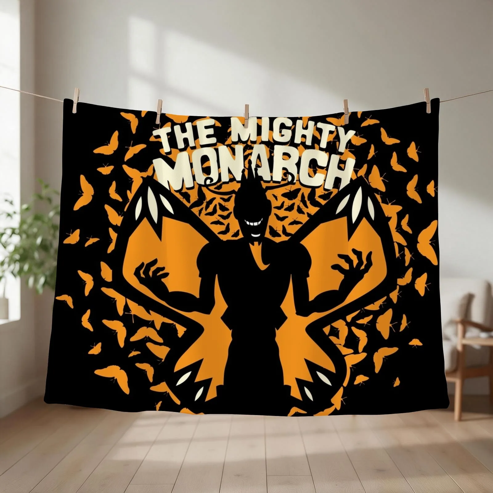 The Mighty Monarch - Venture Bros Team Monarch Throw Blanket couch cozy soft plush fuzzy picnic outdoor blanket