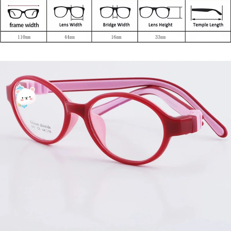 511 Child Glasses Frame for Boys and Girls Kids Eyeglasses Frame Flexible Quality Eyewear for Protection and Vision Correction