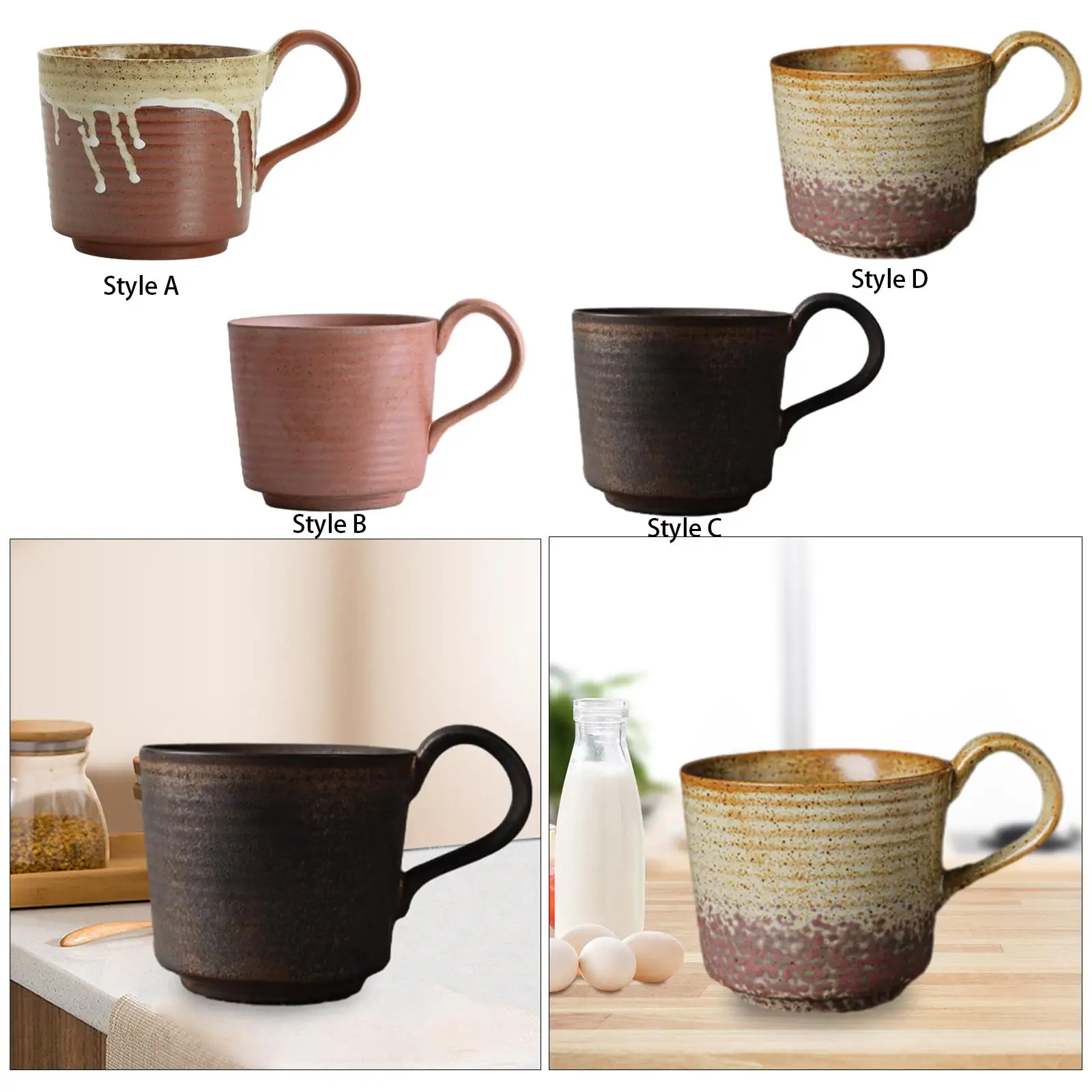 

Ceramic Coffee Mug Ceramic Tea Cup 360ml Japanese Style Latte Mug Japanese Coffee Mug for Tea Latte Cappuccino Restaurant
