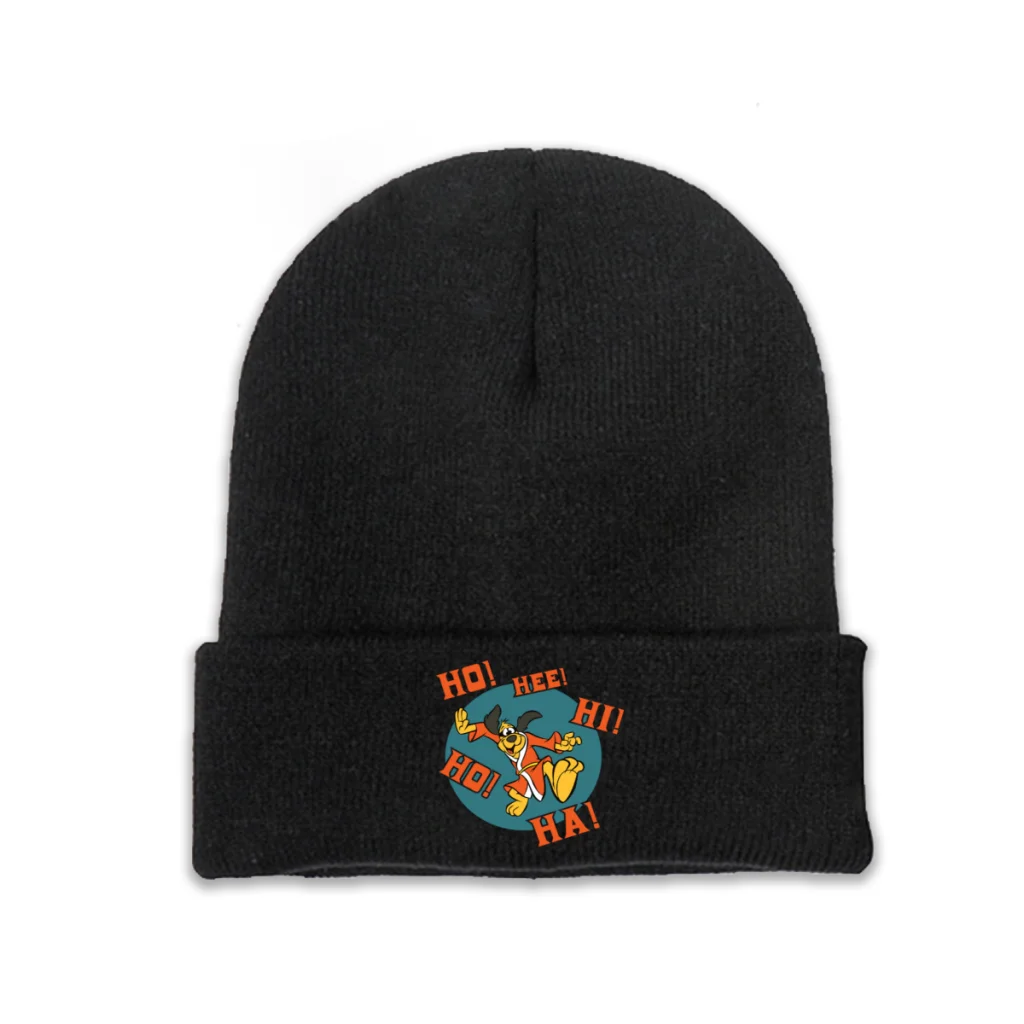 

Hong Kong Phooey Spot Animated Skullies Beanies Caps Ho Hee Hi Ha Knitted Winter Warm Bonnet Hats Unisex Ski Cap