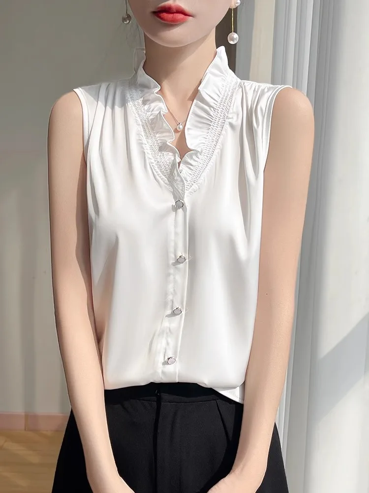 

Шелковый атлас с v-образным вырезом, женский базовый слой irt Csole, верх обычной длины, летний сезон, цвет, дизайн, женская пр...