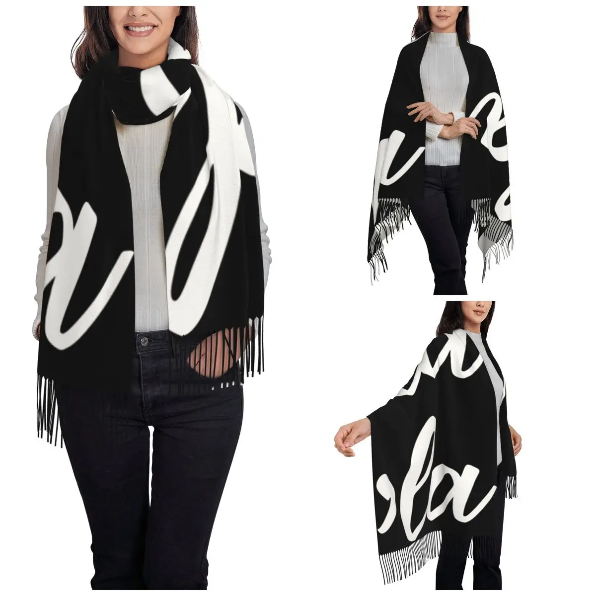 Comma La Kamala Harris Shawl Wraps Women Winter Warm Long Soft Scarf Pashminas Shawl Scarves