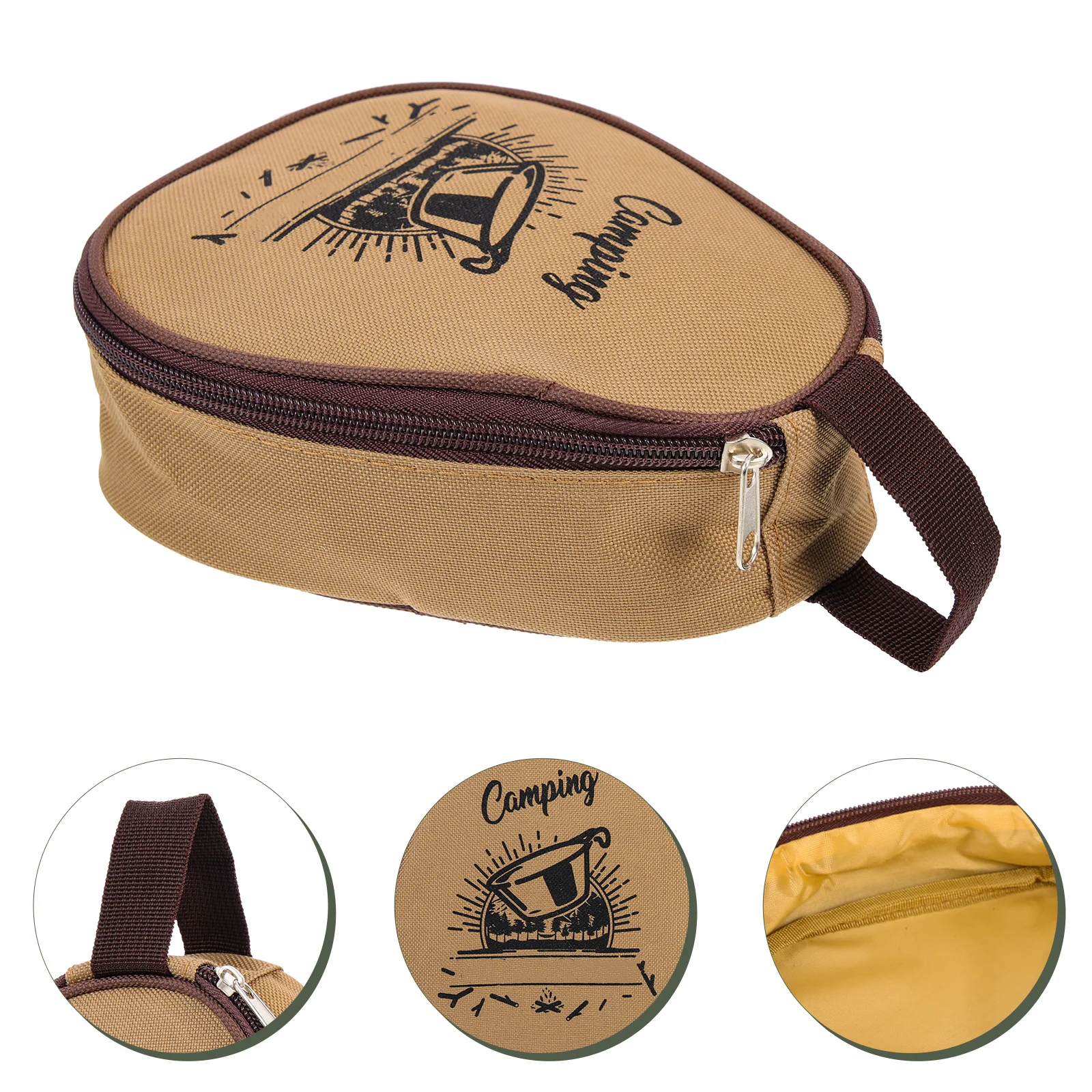 

Camping Cutlery Bag Large Capacity Waterproof Oxford Cloth Bowl Storage Organizer Portable Outdoor Picnic Pouch