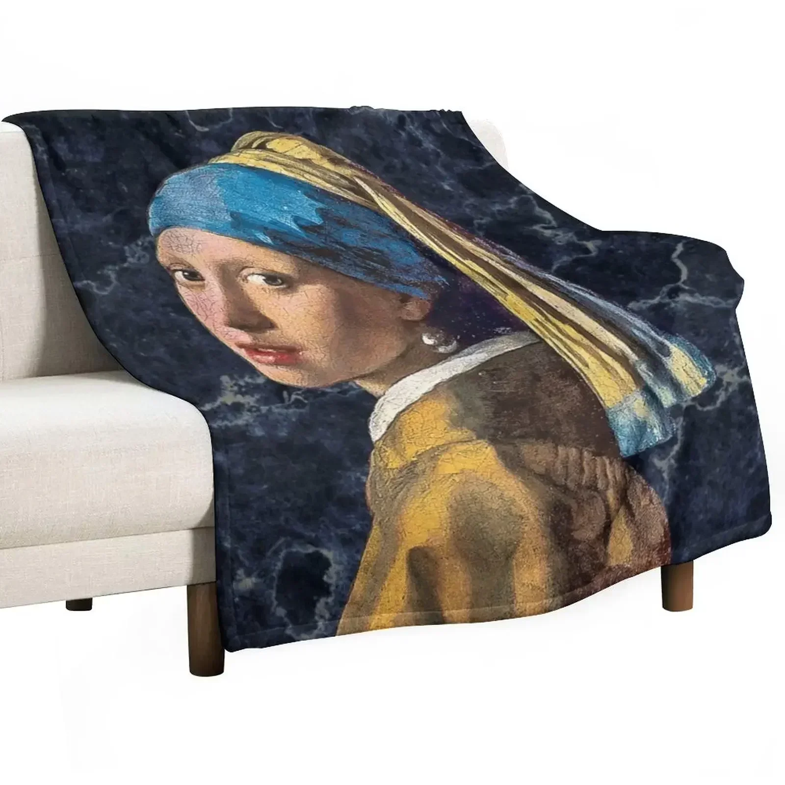 Girl with a pearl earring Throw Blanket Sofa Flannels For Baby Blankets