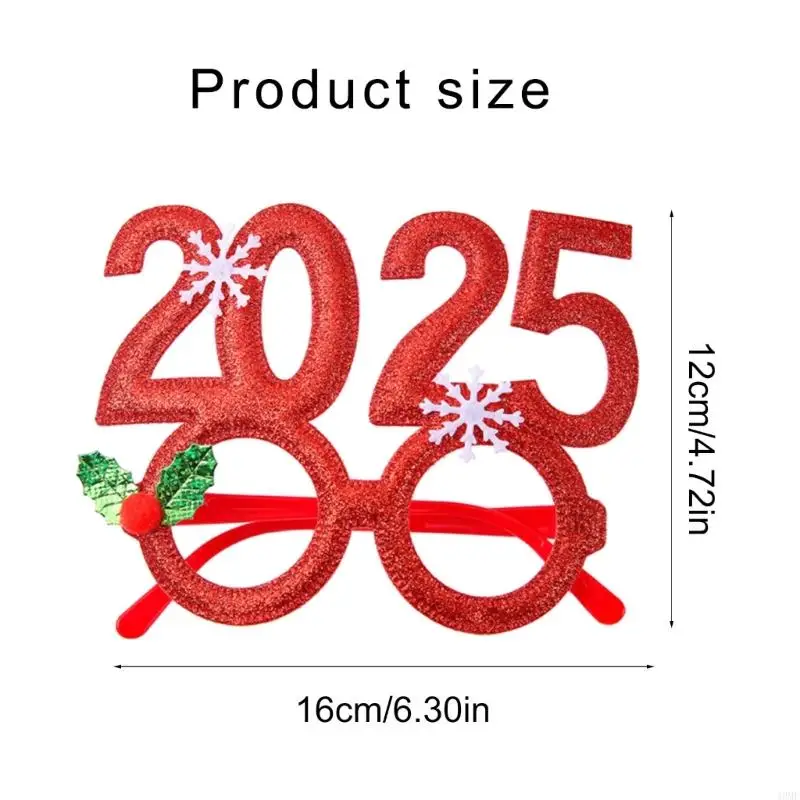49mf 반짝이 크리스마스 안경 2025 새해 파티 안경 성인