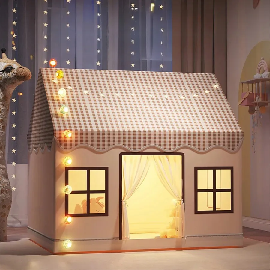 Tenda Pieghevole per Bambini, Castello Giocattolo, Casetta per Giochi Interni ed Esterni, Regalo per Bambine e Bambini