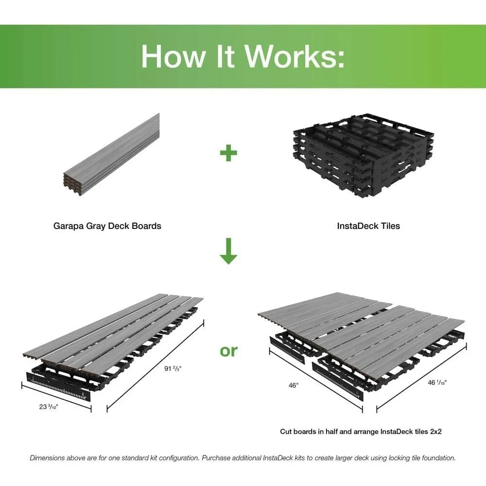 Outdoor Flooring, The Integrated Step-Clip Fixing System, Can Be Installed on Any Level Surface, Easy To Install, Decking Board