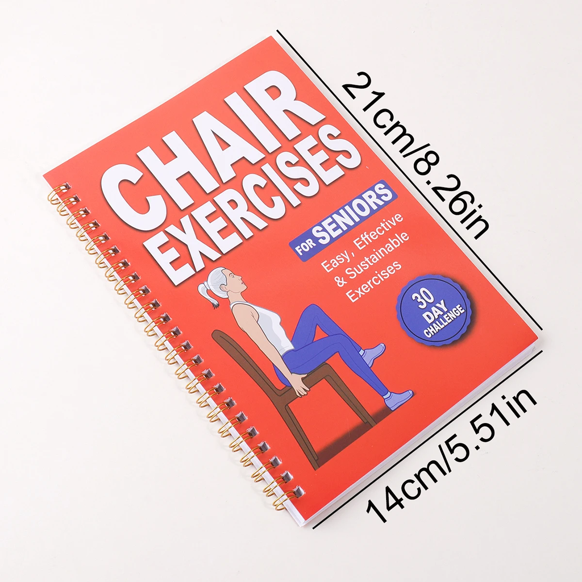 28-30 Day Chair Yoga Guide Weight Loss Muscle Strength Flexibility Beginner Seated Workout Book for Seniors & Adults
