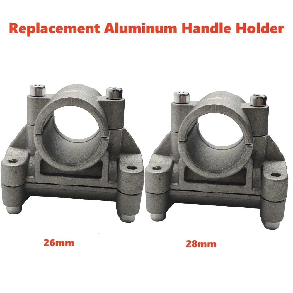 Replacement Aluminum Handle Holder 26/28mm Handle Bracket Clamp Handheld Holder for Strimmer Trimmer Brushcutter Tube