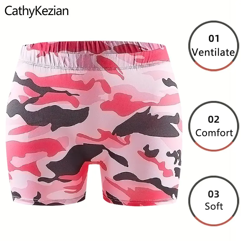 Women Shorts Sleep Bottoms Pajamas Boxers Pink S M L Letter Printing Painted Design Casual Sports Fitness Sleep Soft Breathable