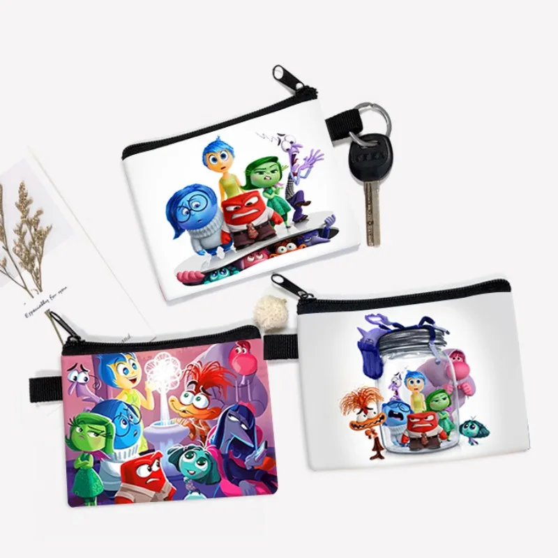 Disney Inside Out 2 niños Linda cartera niños dibujos animados impreso monedero niño Anime nuevo dinero bolsa chica Kawaii bolso Casual regalo