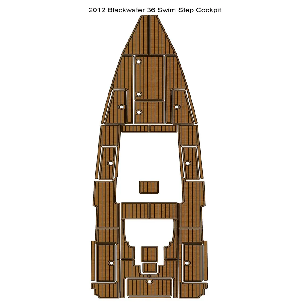 2012 Blackwater 36 Swim Step Cockpit Boat EVA Teak Deck Floor Mat Seadek MarineMat Gatorstep Style Self Adhesive