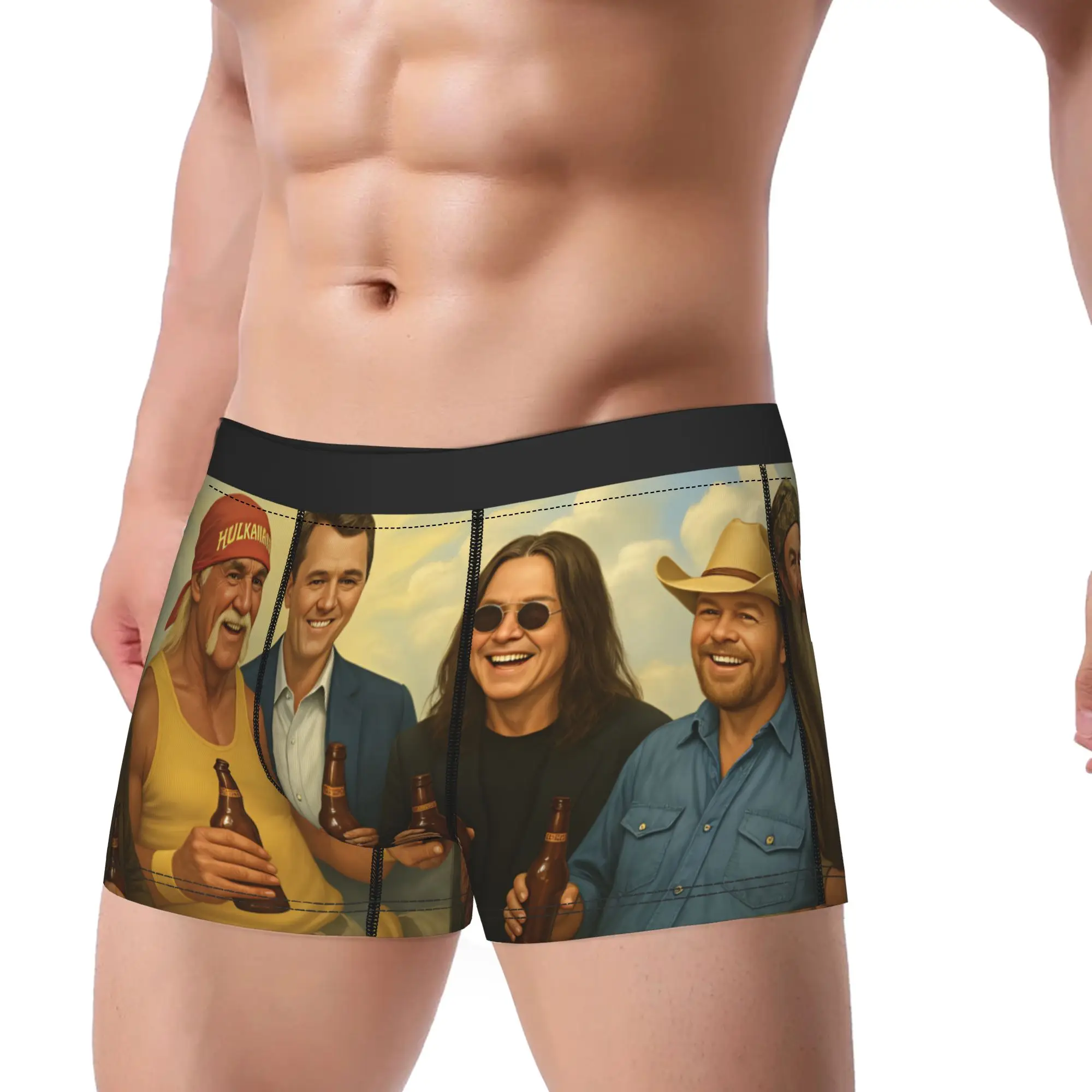 God Has Great Friends Charlie Kirk Rogan Underwear Men's Boxer Brief Comfortable Boxer Shorts Trenky Custom Oversize Underpants