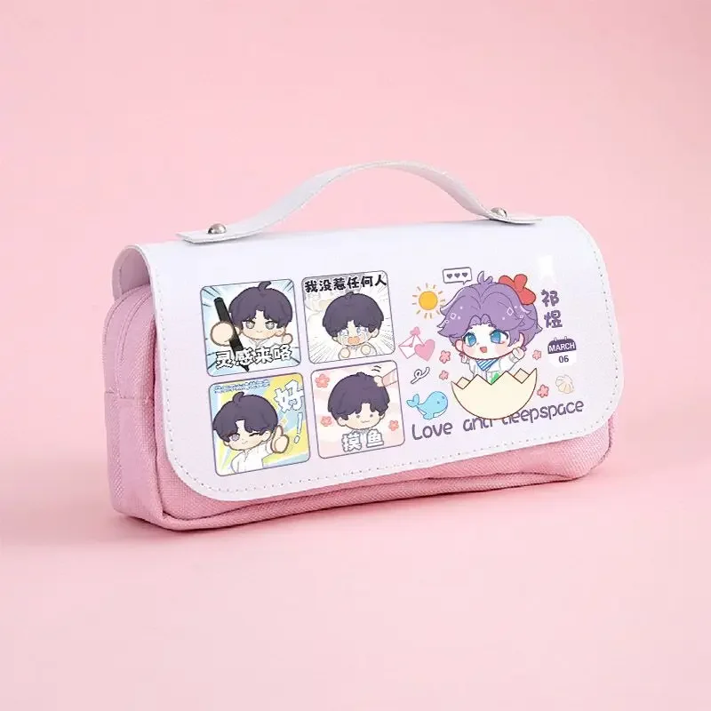 Juego de bolígrafos de Anime Zayne Love and Deepspace, bolsa de suministros escolares, estuche para bolígrafos para estudiantes, estuche para lápices de gran capacidad, regalo