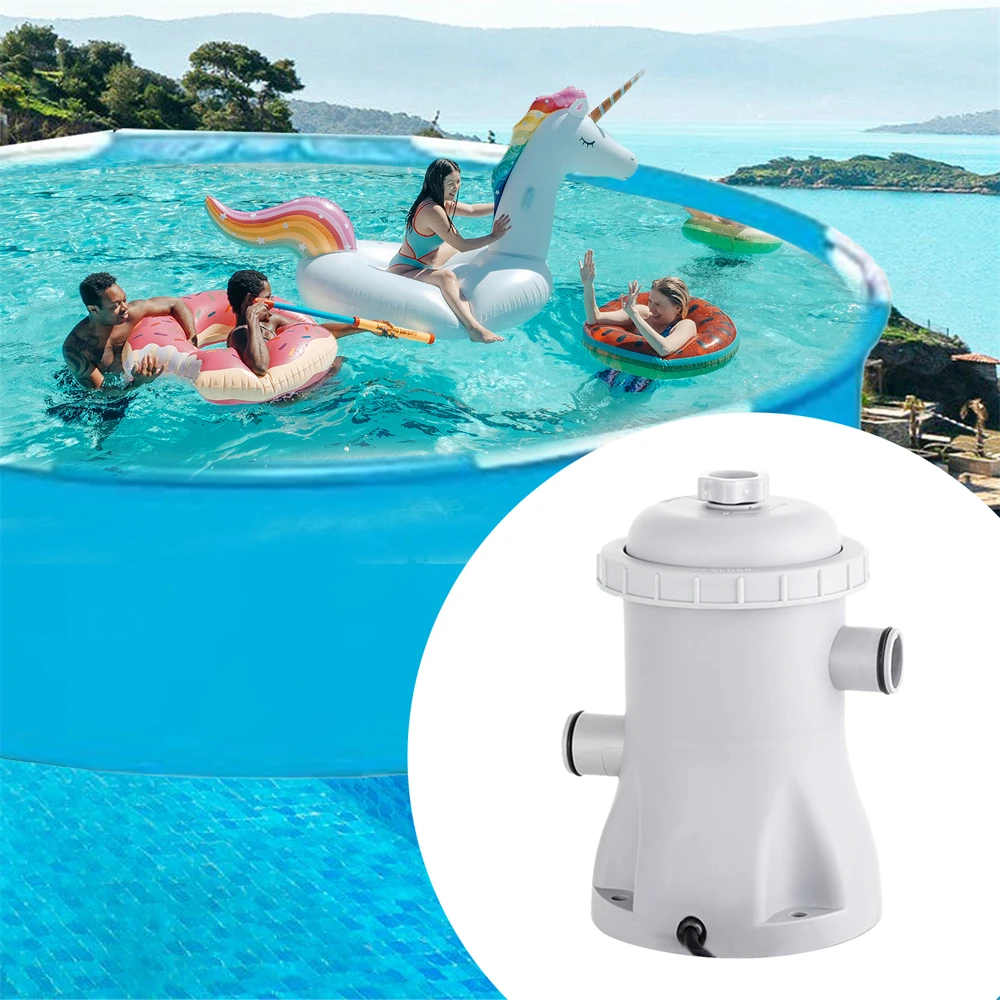 Swimming Pool Filter Pump 300 Gallon Inflatable Swimming Pool Cleaner Electric Filter Pump Cleaning Tool Ground Pool Filter Pump