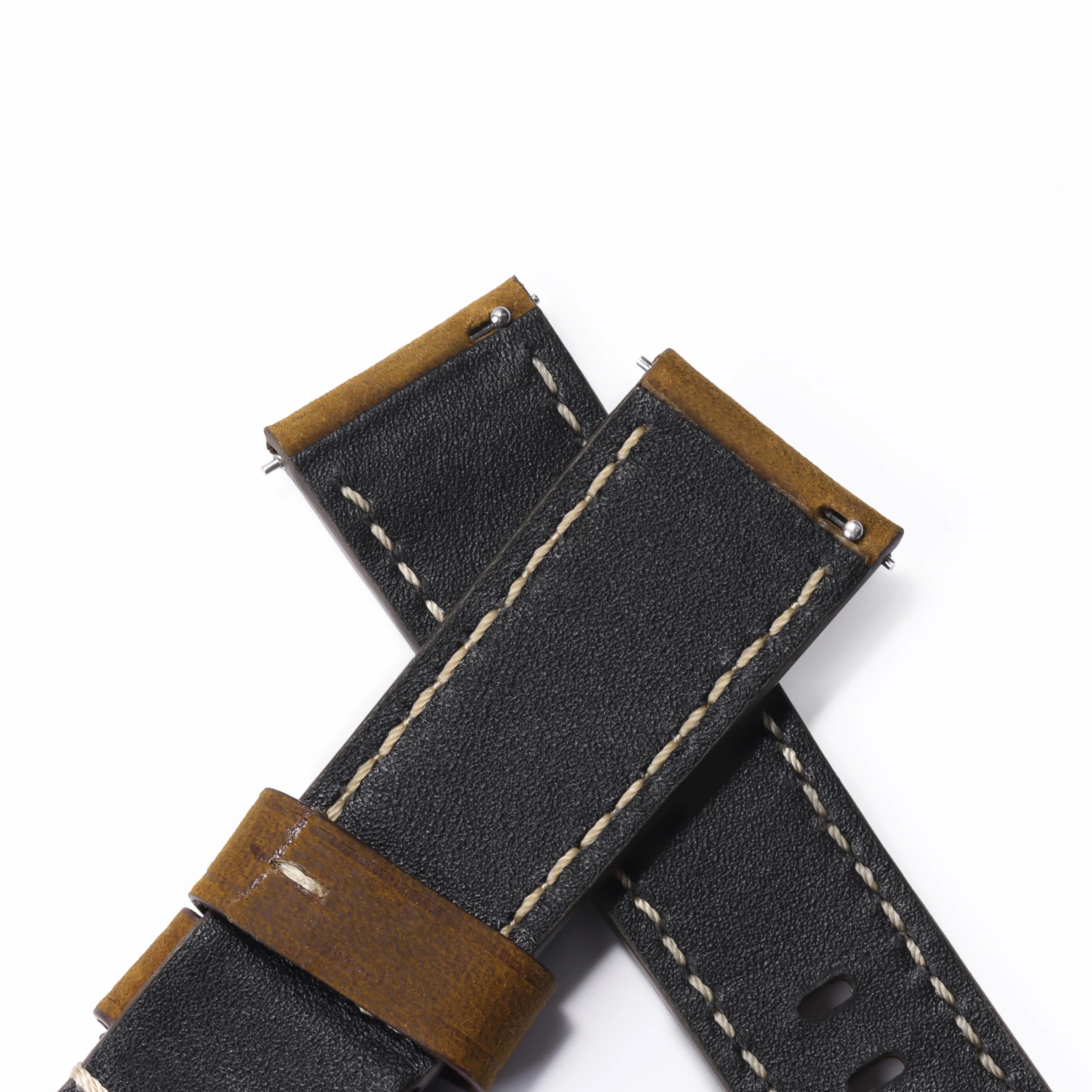 Quick Release Lederen Band 20Mm 22Mm 24Mm Koeienhuid Lederen Horloge Band Crazy Horse Lederen Waterdichte Armband mannen Vrouwen