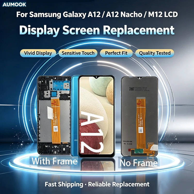 Image of A12 M12 Für Samsung Galaxy A12 Nacho A125 A127 M127 6,5 Zoll LCD Touch Digitizer Bildschirm-Ersatzteil Reparaturteile Neu