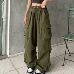 Harajuku Übergroße Cargo Fallschirm Hosen Frauen Streetwear Vintage Y2k Hip Hop Breite Bein Jogger Baggy Jogginghose Techwear