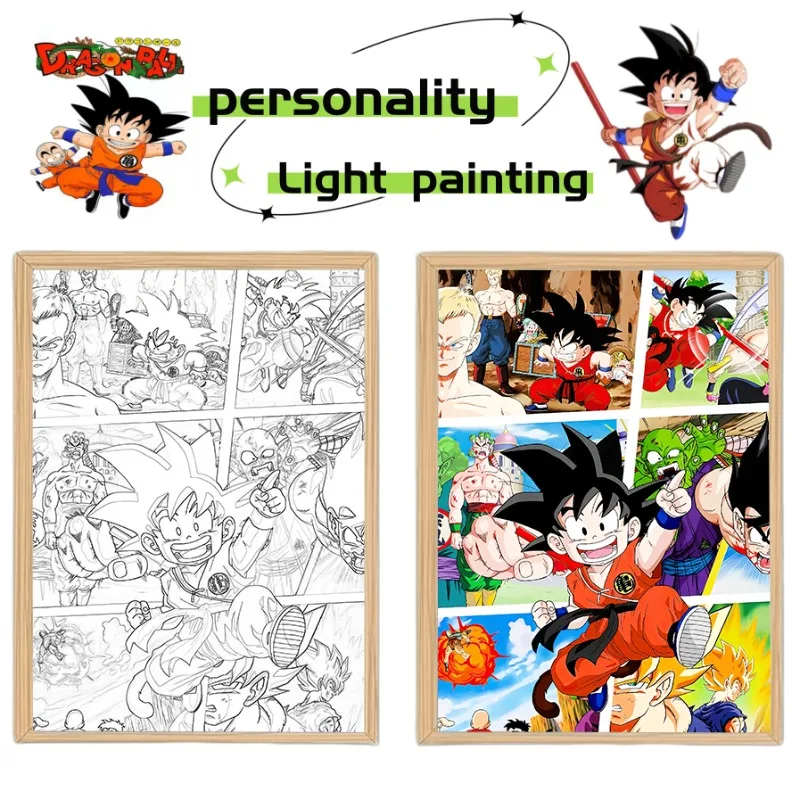 

Dragon Ball 2D Light Painting Cute Fashion Cartoon Personalized Creative Kawaii Desktop Light Painting Birthday Gift for Friends