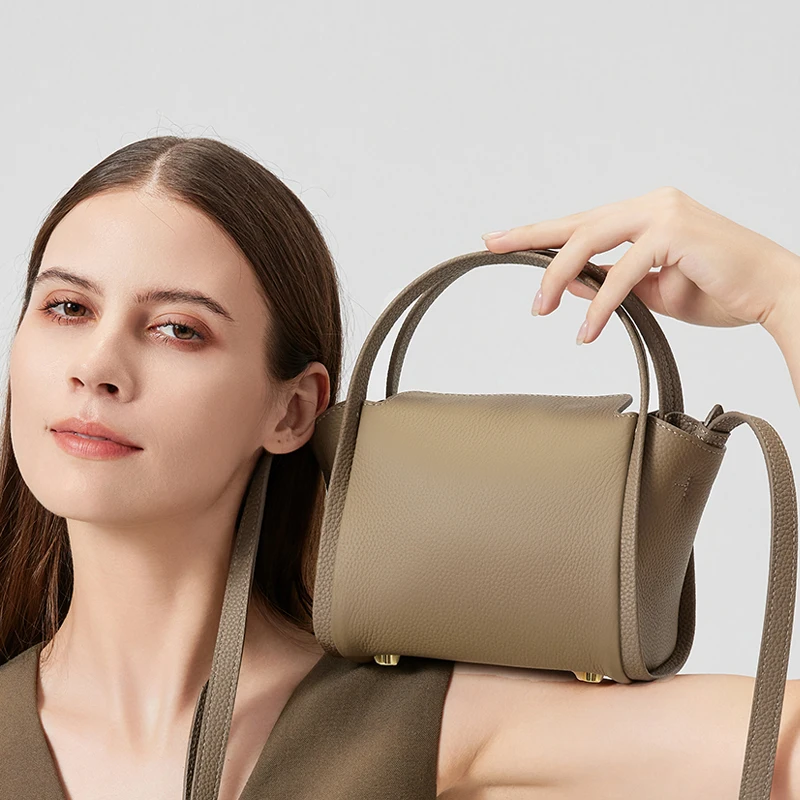 

Ladies Cow Genuine Leather Shoulder Bags Women Casual Large Capacity Retro Bag Female High Quality Soft Cowhide Handbag for Lady