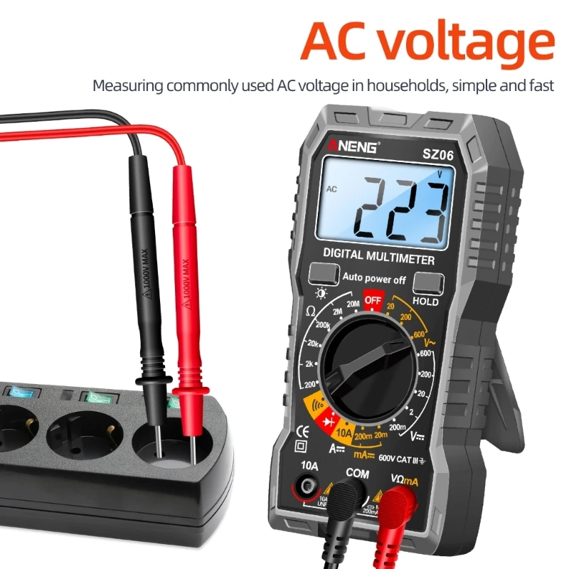 Digital Multimeter Pen Meter USB Charge Voltmeter Auto Ranges Voltage Tester Backlight Flashlight Sensitivity Adjustable