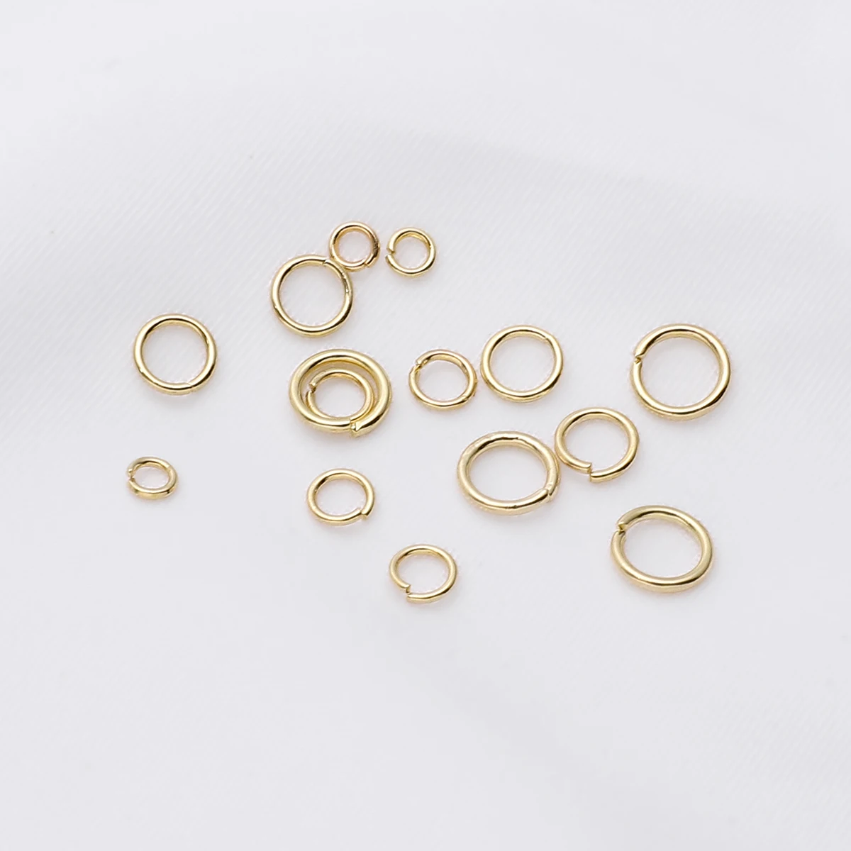 50/100Pcs 3/4/5/6mm 14K Gold Color Brass Jump Rings Open Loops for Earring Bracelet Necklace DIY Jewelry Making Findings