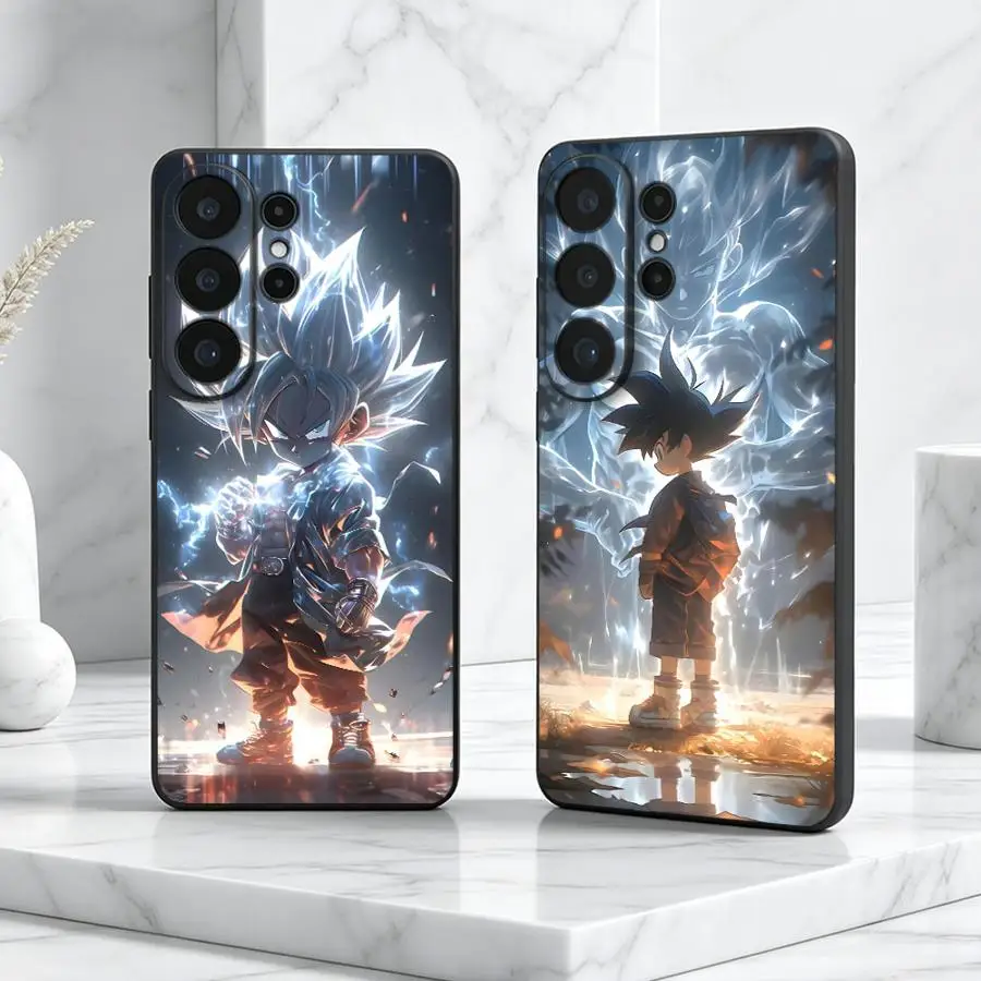 Cute Cartoon Sun Goku Case for Samsung Galaxy S26 S20 S25 Plus S24+ S23 S24 Ultra S21 FE Note 10 20 S26+ S25 Phone Cover