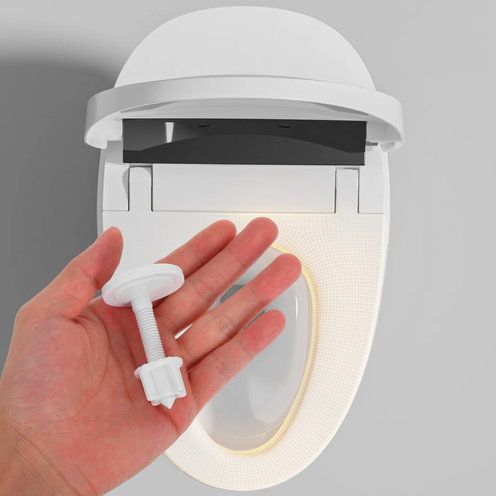 2 pezzi bulloni per sedile WC viti kit di sostituzione dadi in plastica bulloni per cerniere del sedile WC coperchio stabile fissaggio sicuro