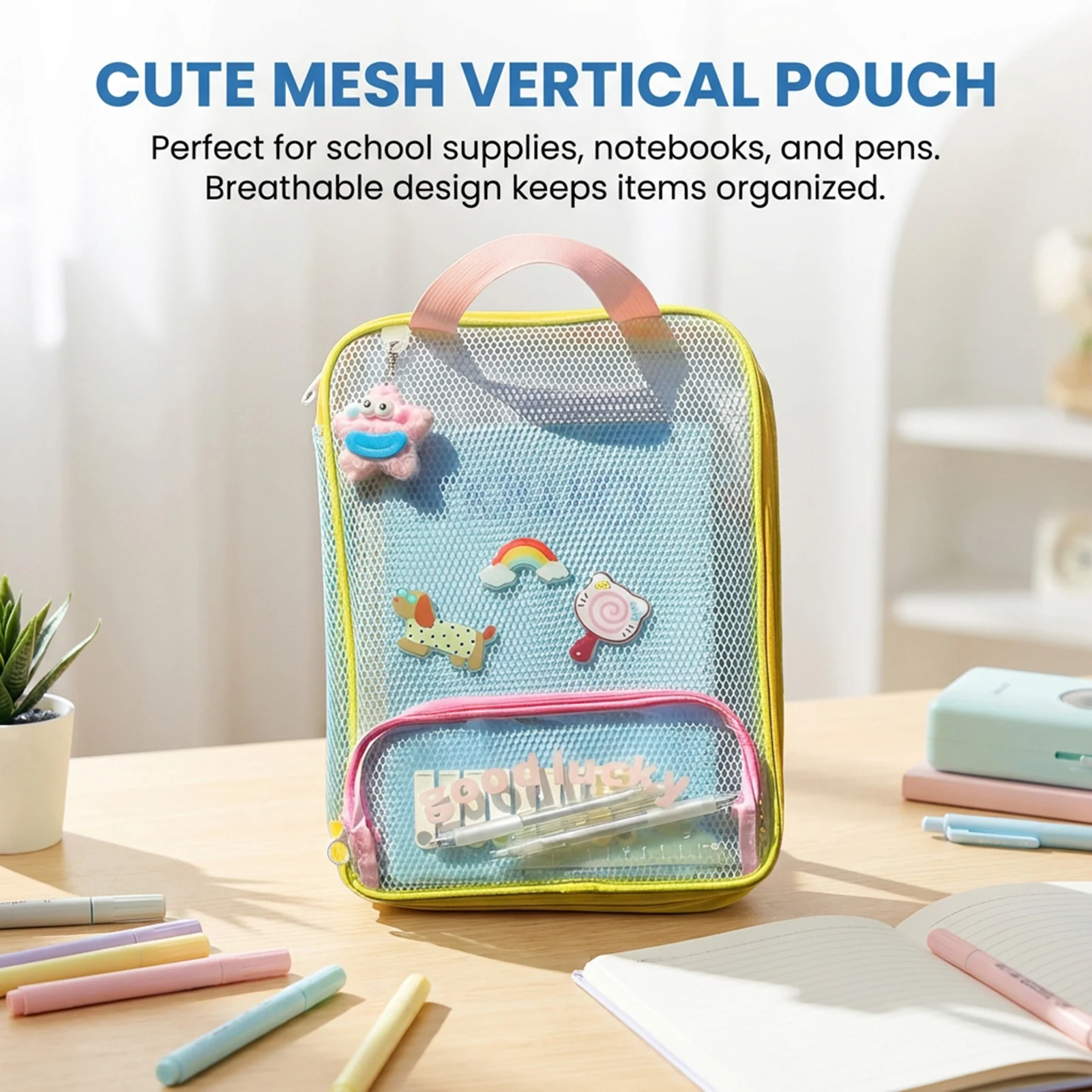 

Сумка для документов формата А4, сетчатая, вместительная, для студентов, с усиленной молнией и множеством отделений