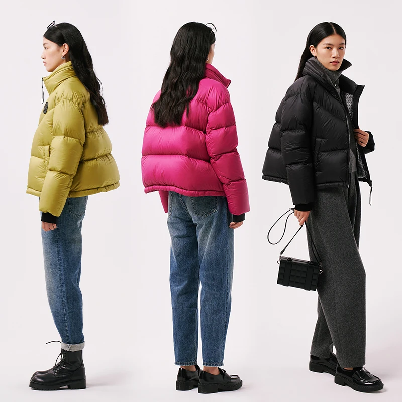 Chericom jaqueta curta feminina com gola acolchoada design quente roupas femininas inverno casacos bufantes pesados y298098y