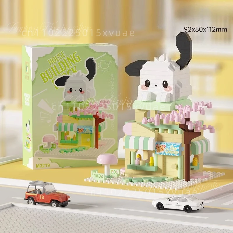

Sanrio Street Scene Building Blocks 2025 Kuromi My Melody Puzzle Creative Assembly Toy Children's Birthday Gift Desktop Ornament