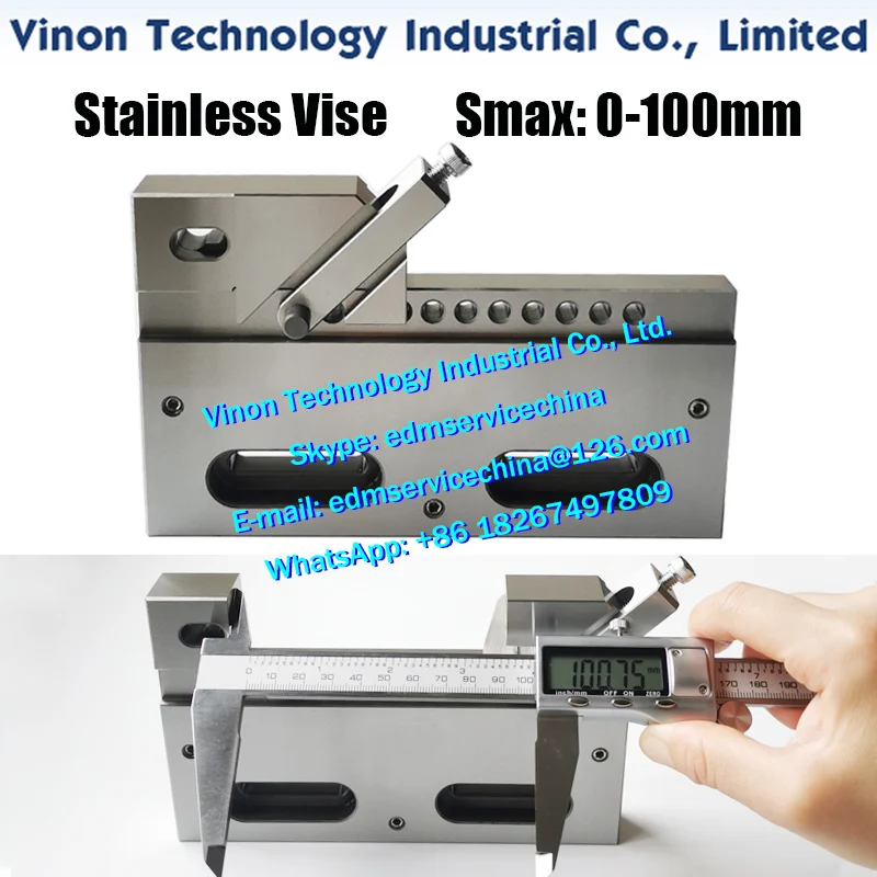 0-100mm / 0-150mm Verstellbare Werkbank-Schraubstock 3-Achsen-verstellbarer Hochpräzisions-EDM-Maschinen-Werkbank-Schraubstock mit starker Klemmkraft – Detail 1