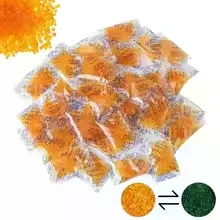 Reusable Silica Gel Desiccant Color Indicating Moisture Absorber Blue Orange Drying Beads Dehumidifier with Sachet Bags