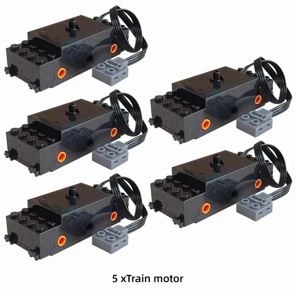 1/2/5/8Pcs New Train Track Motor 88002 Technical Speed Motor Building Blocks for 10254 53401 53400 Rail Tracks Toys Accessories