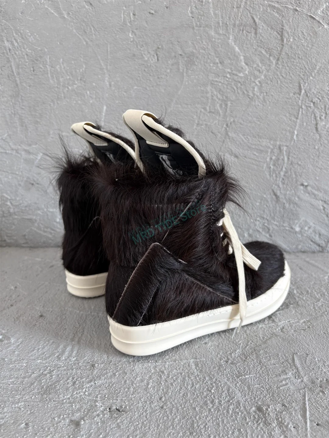 Brand Men Casual Shoes Genuine Leather Horsehair Women Ankle Boots Basic Vintage Luxury Designers Flats Lace Up Adult Sneakers