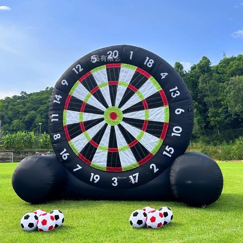 Inflatable football darts plate sticky ball darts throwing target darts game handle plate fun sports props