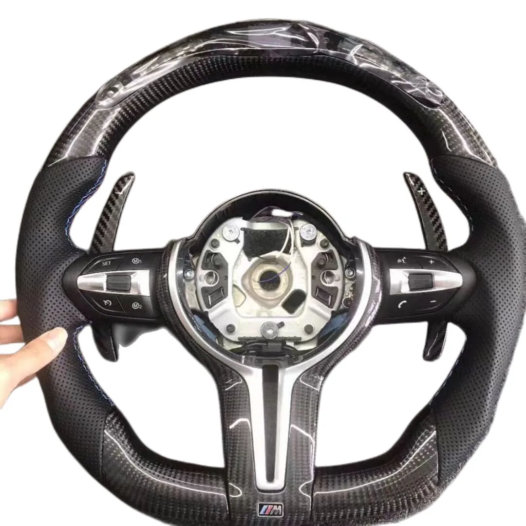 Best custom Carbon fiber m sport steering wheel for bmw f30 steering wheel f10 f30 e60 e90 g30 e46 e92 led