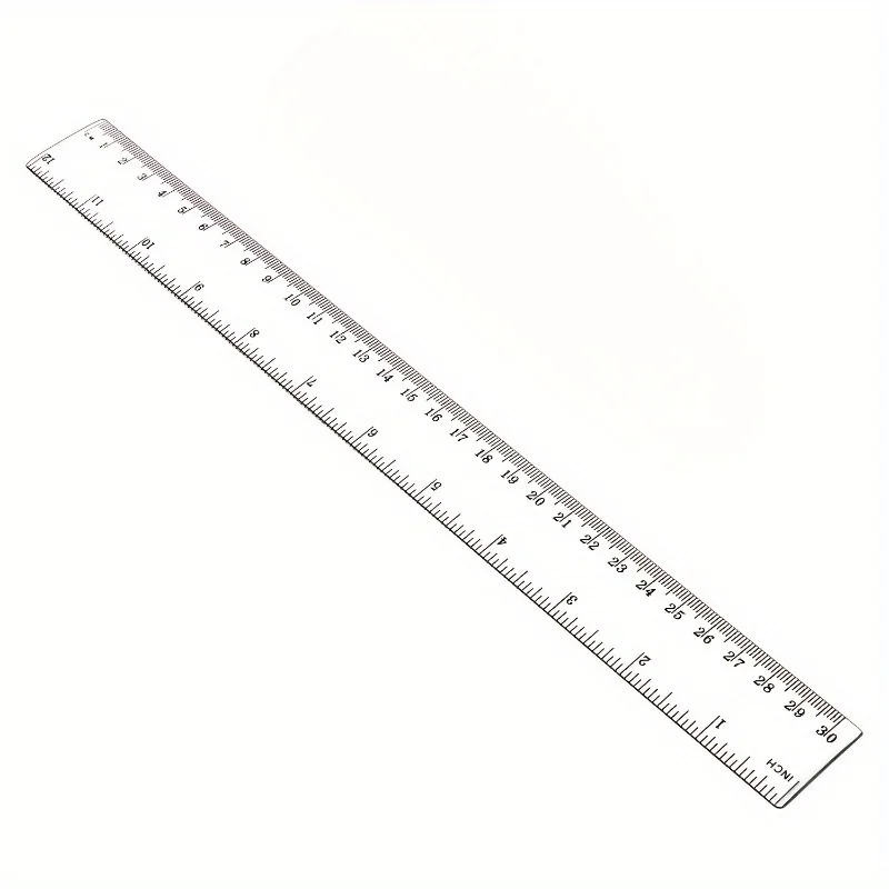 1pc Flexible Plastic Rulers - Transparent Measuring Tools with Inches & Metric