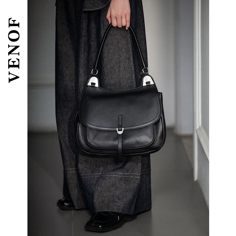 Venof 2024 New In Large Capacity Bag for Women Genuine Leather Casual Commute Office Ladies Shoulder Hand Luxury Designer Bag