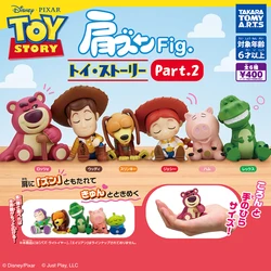 TOMY Original 6Pcs Gashapon Woody Toy Story Part.2 Anime Figure Toys For Kids Gift Collectible Model Ornaments