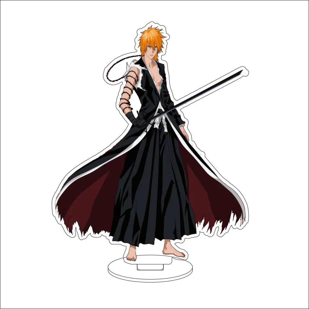 16CM Anime BLEACH Kurosaki Ichigo Hitsugaya Toshiro Kuchiki Rukia Ishida Uryuu Inoue Orihime Cos Acrylic Figure Stand Ornaments view 6
