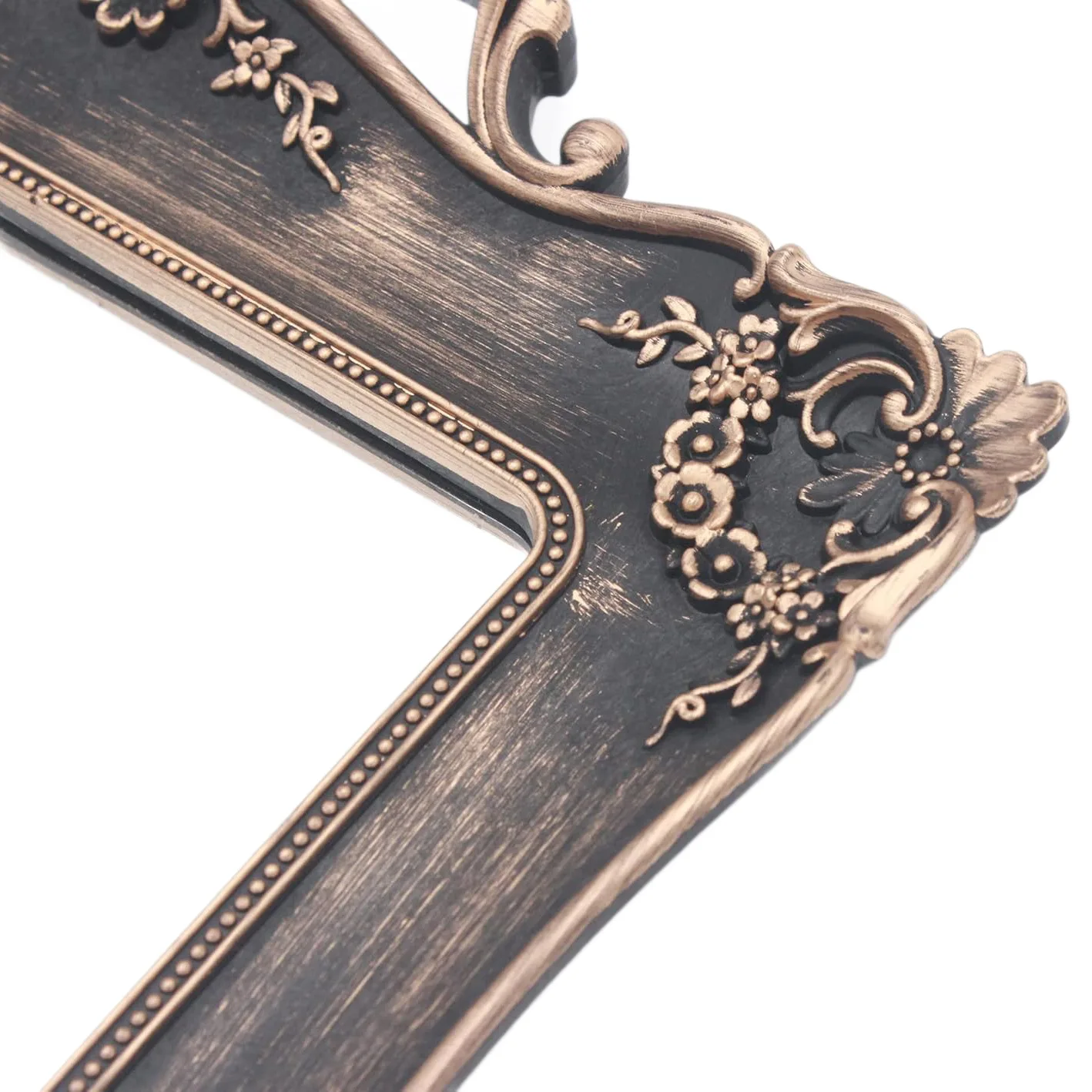 Yjq European retro engraved mirror makeup desktop storage ornament decorative mirror