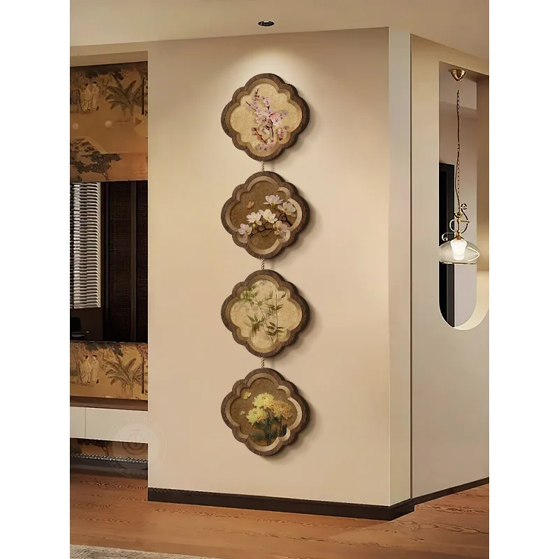 DSA TV background wall hanging painting high sense porch decorative painting living room entrance door combination mural
