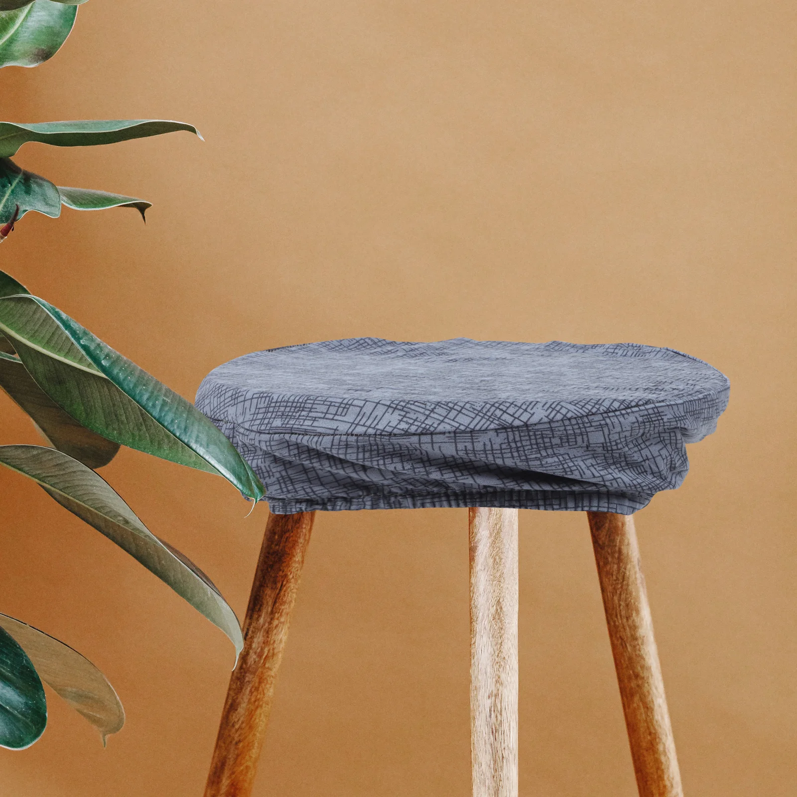 3 قطعة غطاء البراز المستديرة تمتد مرونة قابل للغسل بار البراز مقعد حامي للإزالة الطعام كرسي غطاء الوسادة كرسي حامي #1