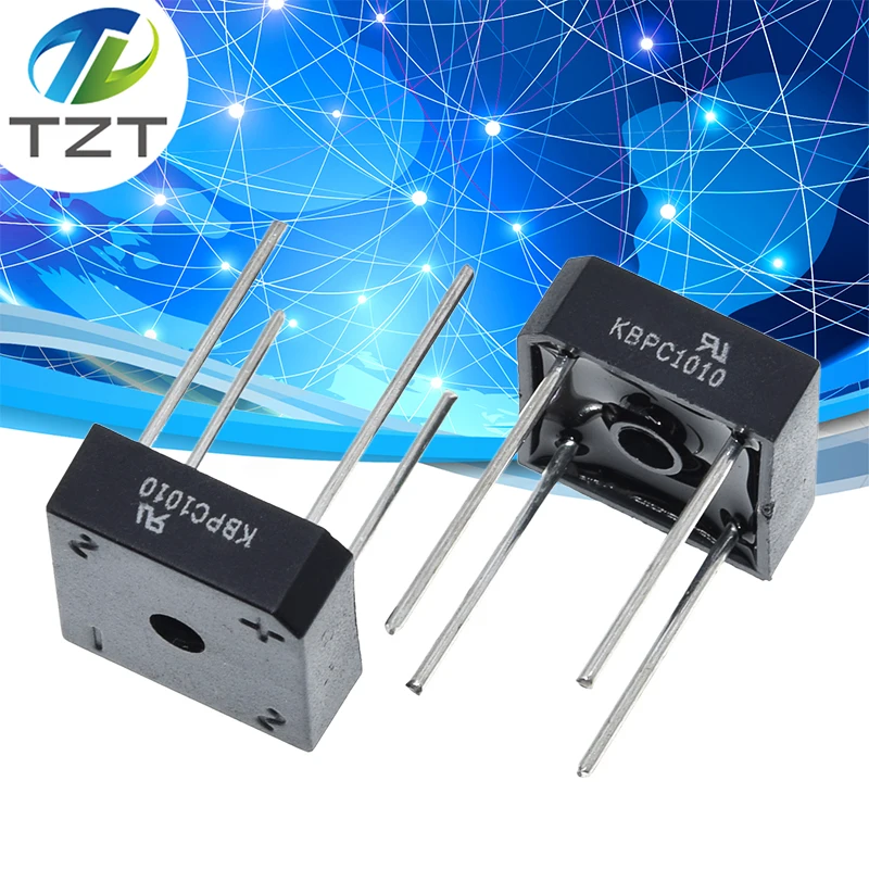 TZT 5pcs/lot Kbpc1010 10a 1000v Diode Bridge Rectifier Kbpc1010