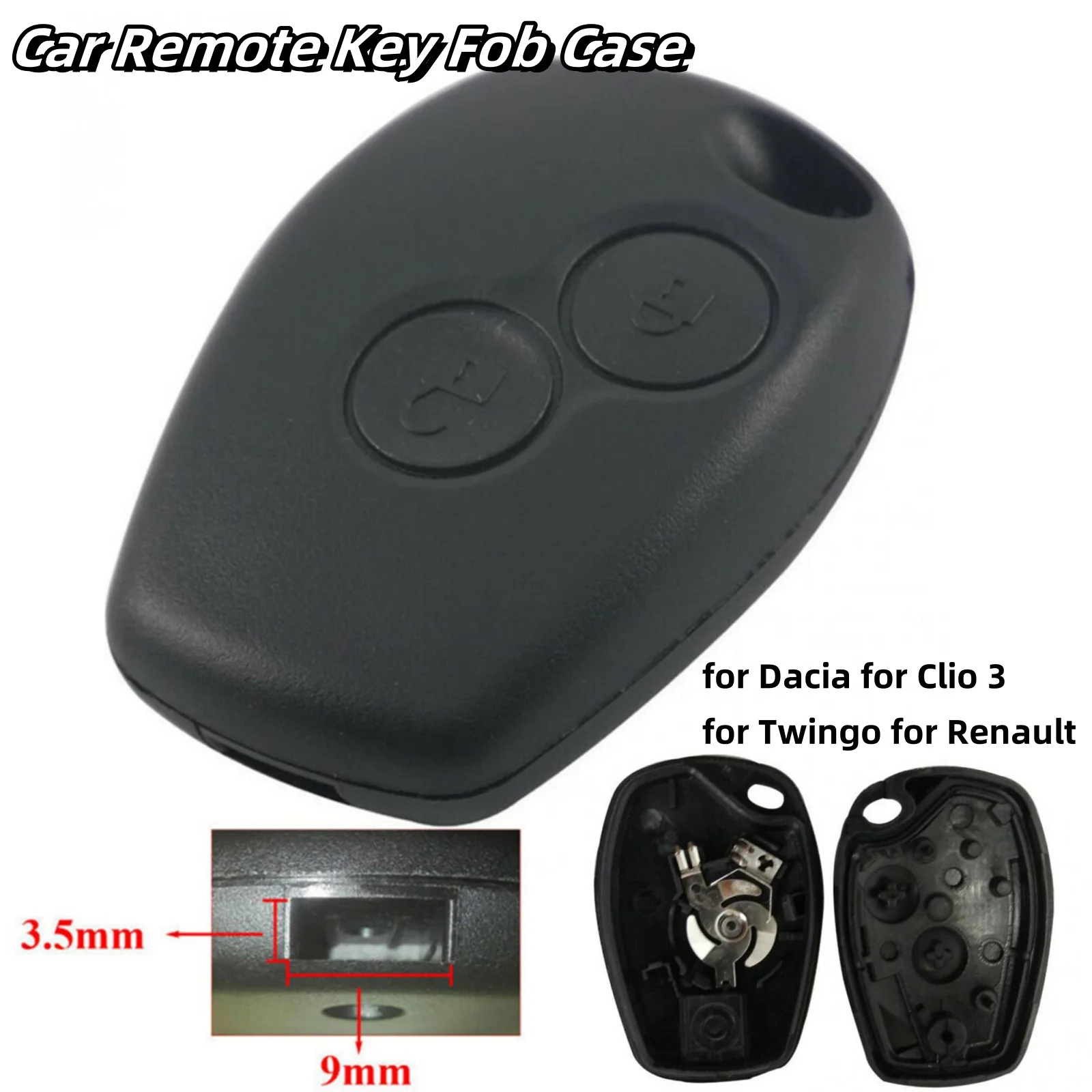 

2-Button Car Remote Key Fob Case Shell For Modus 2004 For Clio 3 2006-2010 For Kangoo 2 2004 For Twingo 07-09