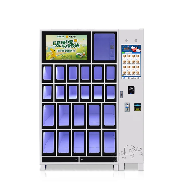 Global Commercial Solution 30 Grids Locker Vending Machine with Card Reader Visible Retail Smart Vending Machine for Business
